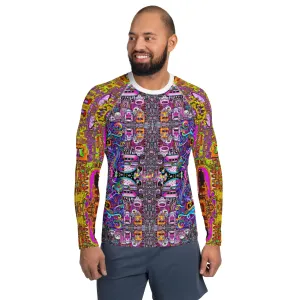 1 Men's Rash Guard - Curious Boogie Person