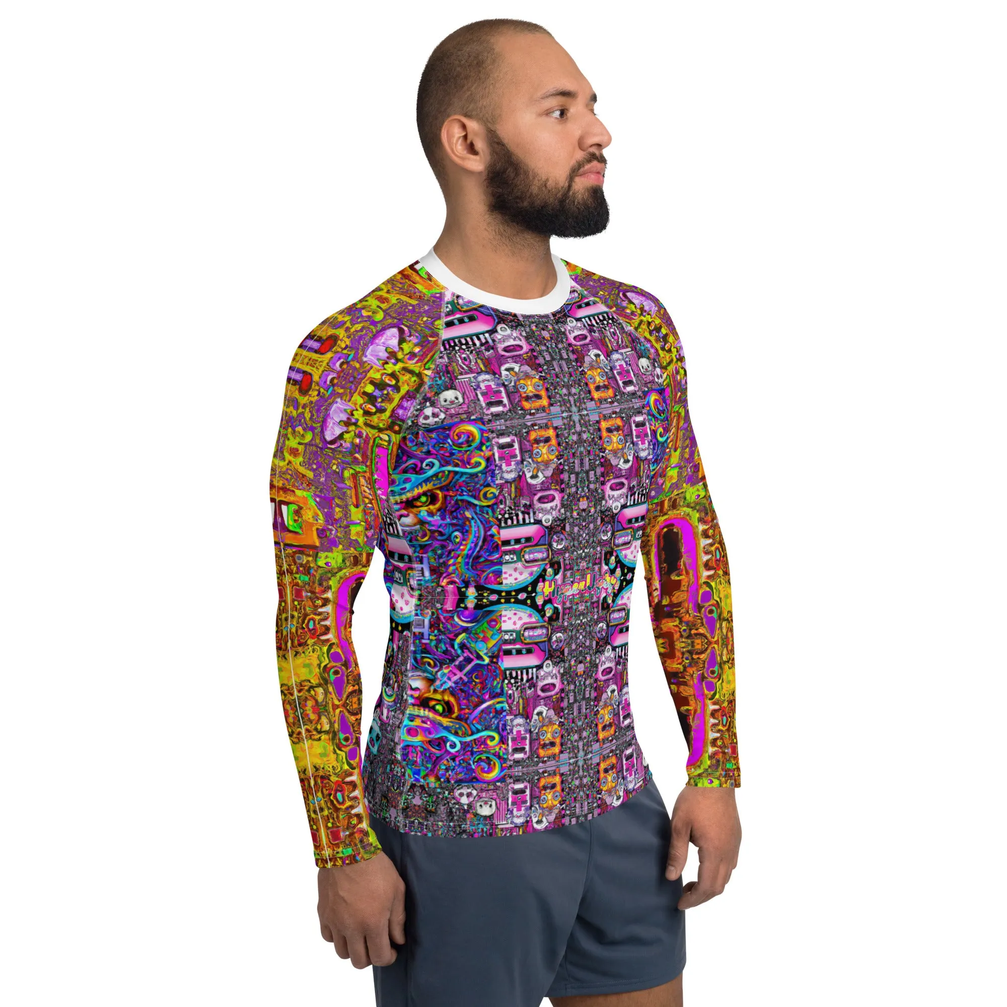 1 Men's Rash Guard - Curious Boogie Person