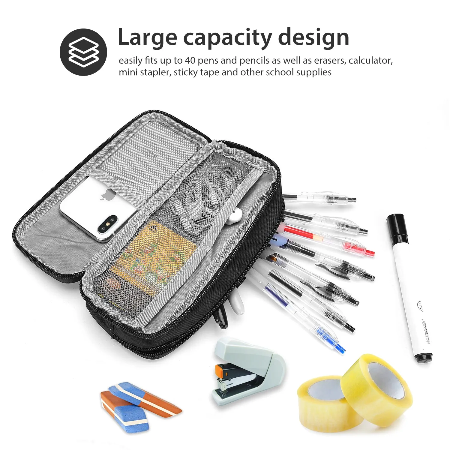 2 Layer Big Capacity Pencil Bag | ProCase