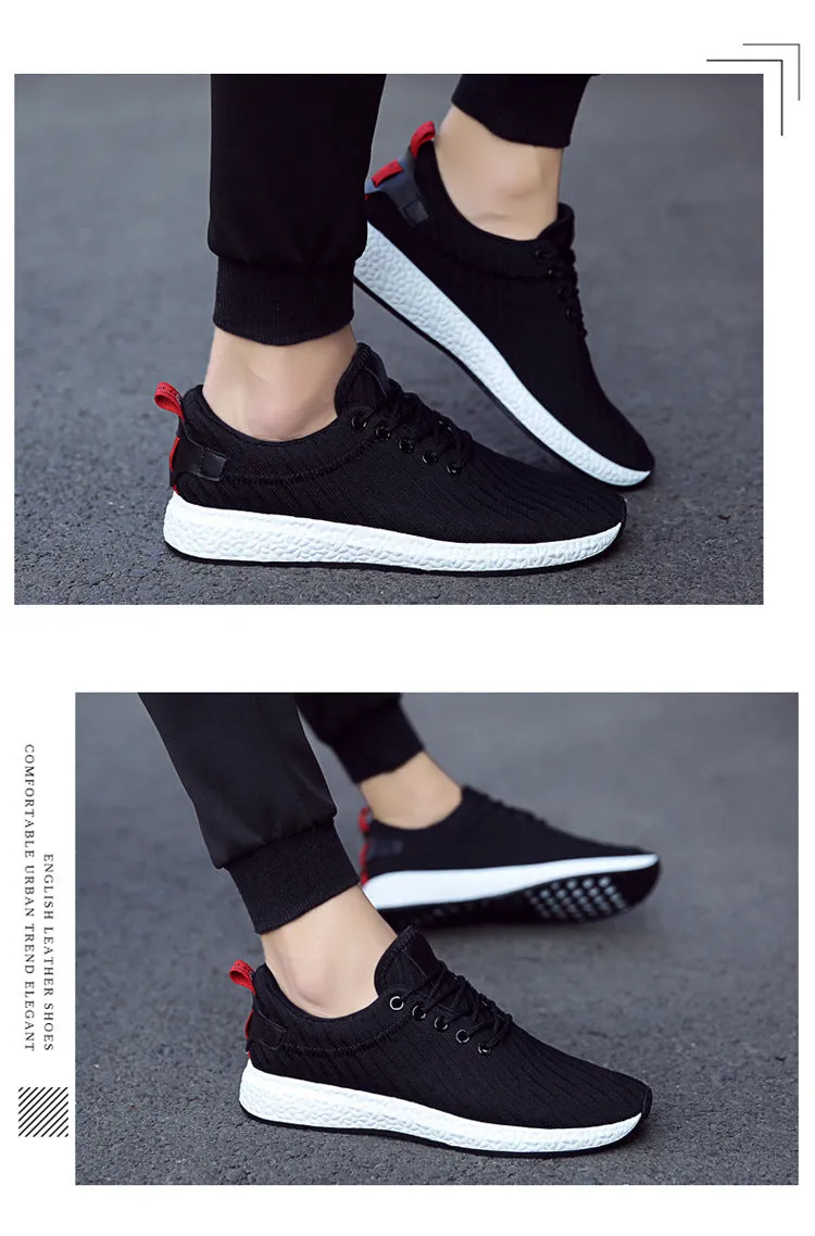 2024 spring and summer breathable net deodorant men's shoes casual shoes Korean youth students wild fly woven sports shoes