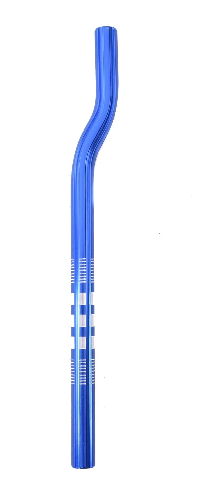 22.2mm BMX Snake Cranked Seat Post Alloy Fluted Saddle Stem New-Old School Blue