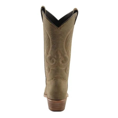 ABILENE WOMEN'S BROWN LONGHORN SNIP TOE WESTERN BOOT - 9036