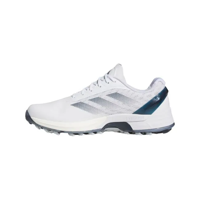 Adidas Men's Adizero ZG Spikeless Golf Shoes - White/Navy/Metalic