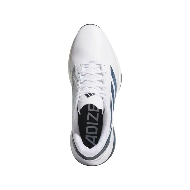 Adidas Men's Adizero ZG Spikeless Golf Shoes - White/Navy/Metalic