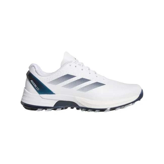 Adidas Men's Adizero ZG Spikeless Golf Shoes - White/Navy/Metalic