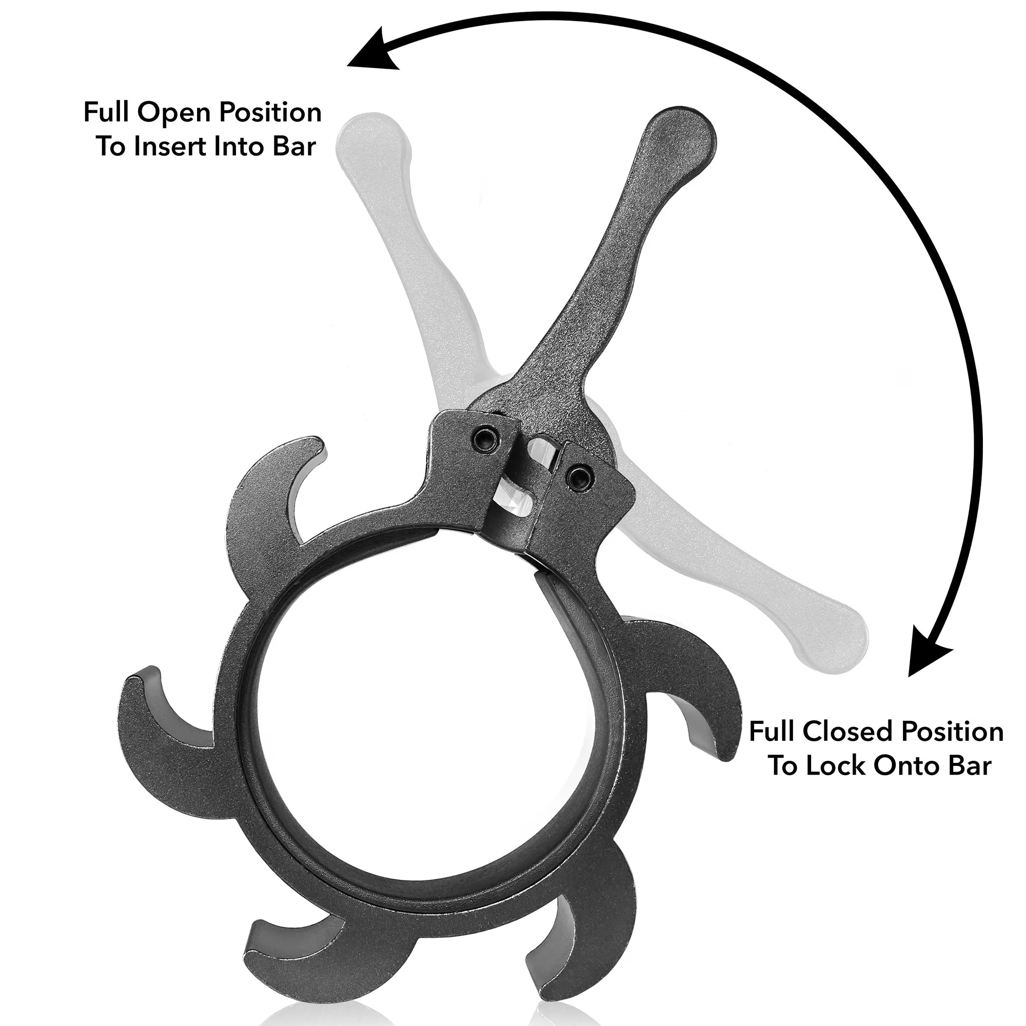 Aluminum Barbell Collars, Locking Anti-Slip Olympic Weight Clamps Pair