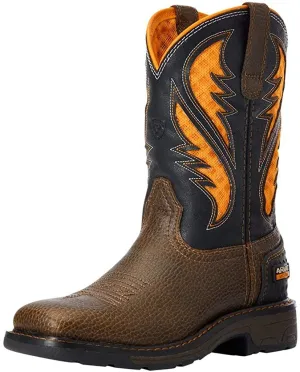 Ariat Boys' Venttek Western Work Boot Soft Toe, Brown