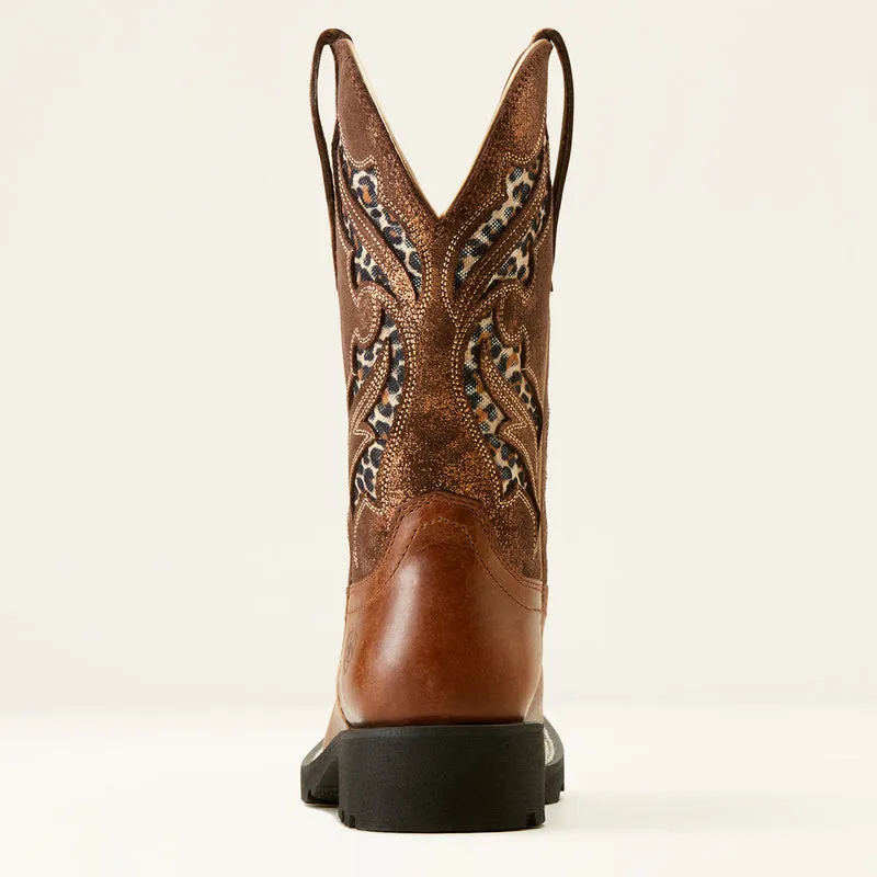 'Ariat' Women's 11" Unbridles Rancher VentTEK Western Square Toe - HIckory Smoke / Copper Metallic