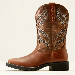 'Ariat' Women's 11" Unbridles Rancher VentTEK Western Square Toe - HIckory Smoke / Copper Metallic