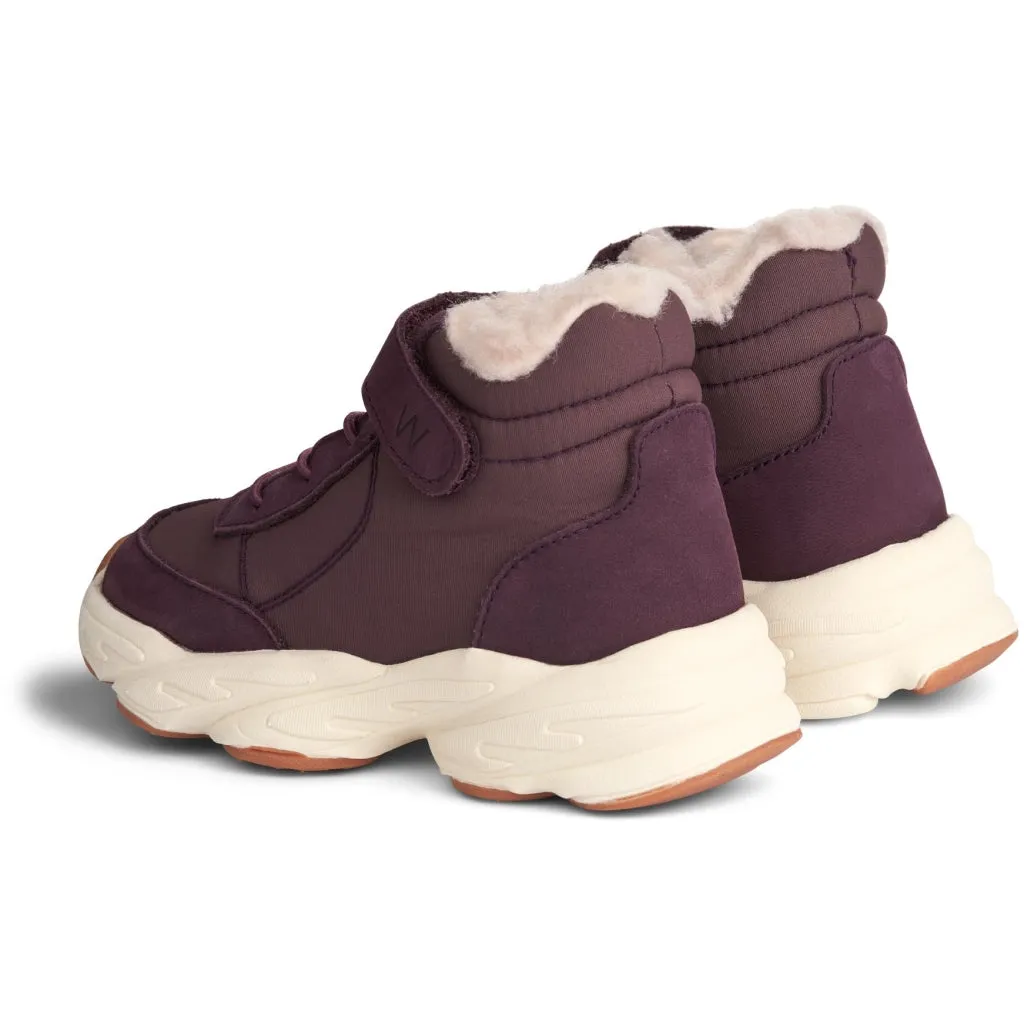 Aston High Velcro Tex - eggplant