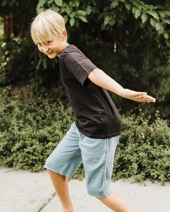 Boys Amazingly Soft Cotton Lightweight Fleece Shorts | Smurf