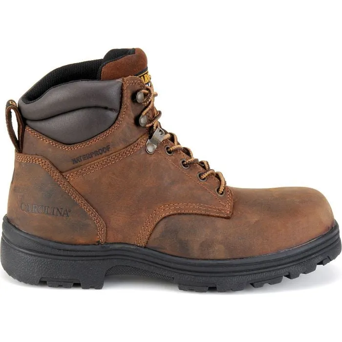 Carolina Men's Engineer 6" Steel Toe WP Slip Resist Work Boot -Brown- CA3526