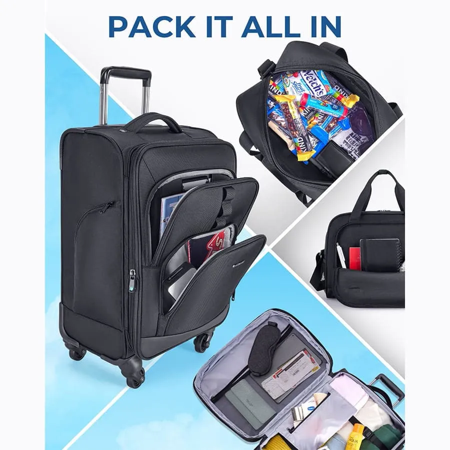 Carry-on Lightweight Travel Suitcase Set