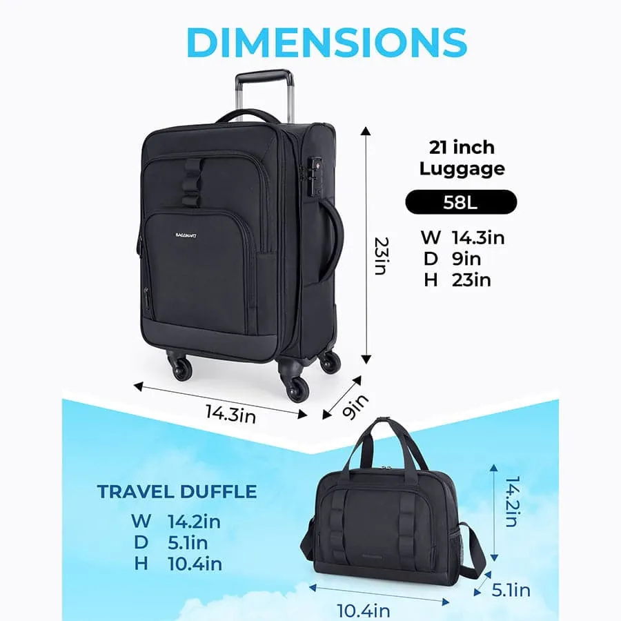 Carry-on Lightweight Travel Suitcase Set