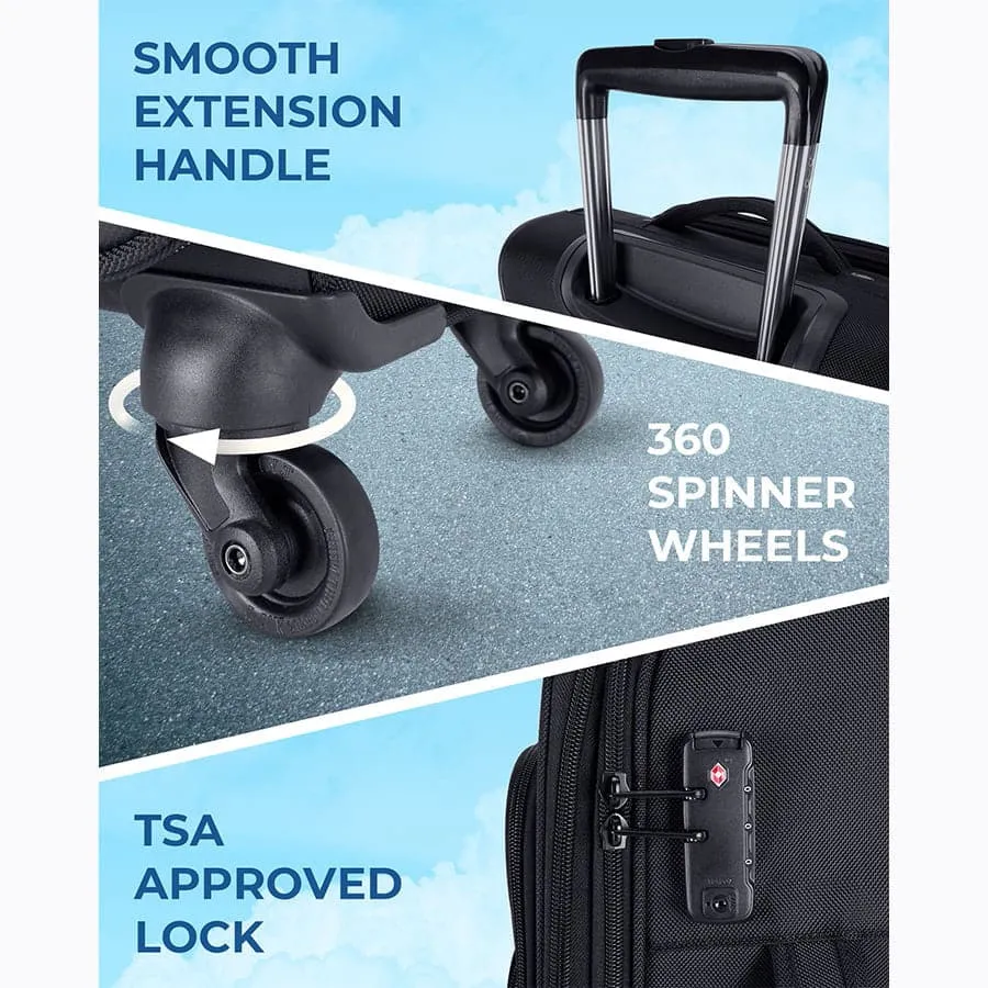 Carry-on Lightweight Travel Suitcase Set