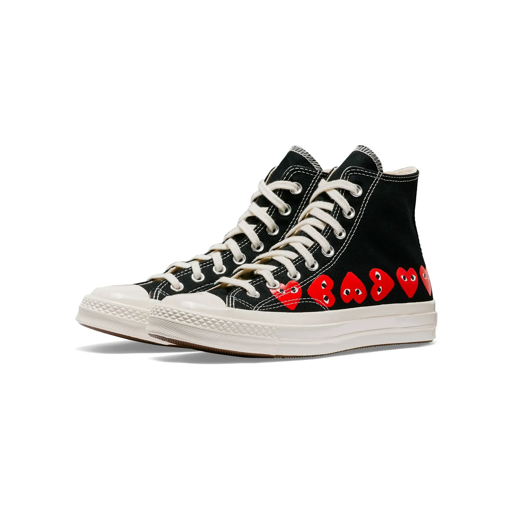 Comme des Garcons PLAY x Converse Chuck 70 Hi Multi Heart Shoes