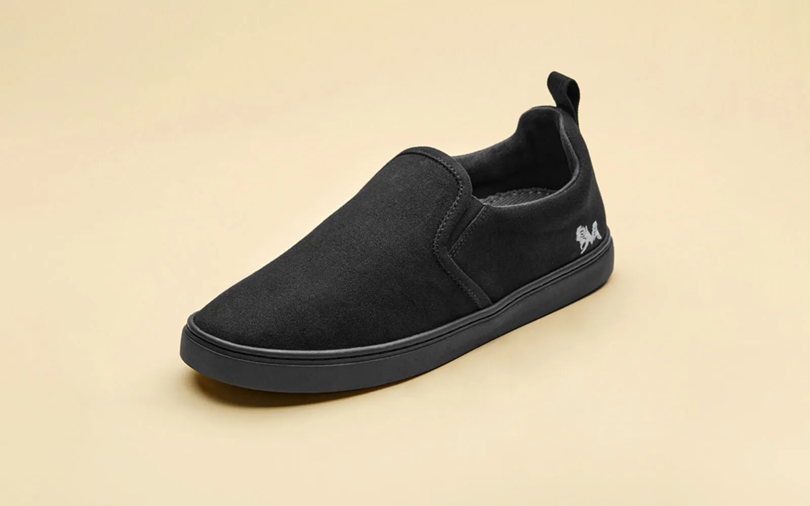 Cotton Slip Ons : Coal Black