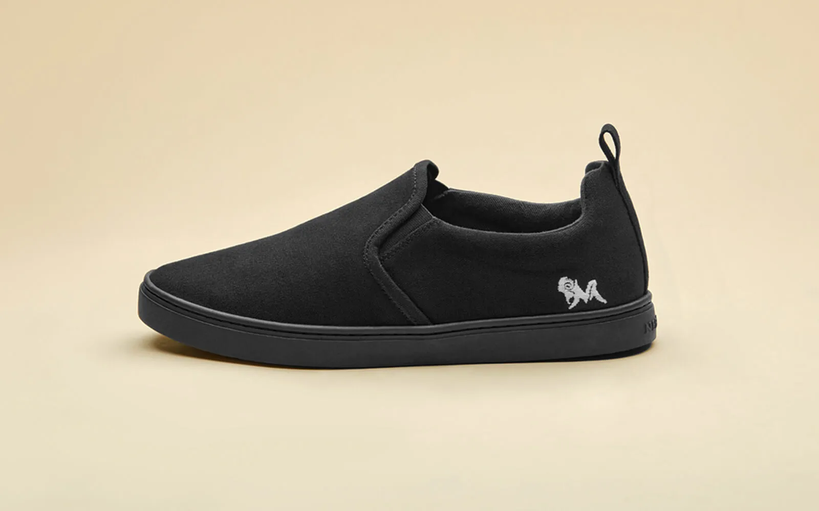 Cotton Slip Ons : Coal Black