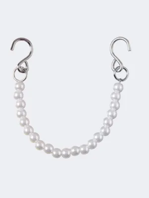 Crocs Pearl Strap Chain Unisex Lifestyle Pins Silver