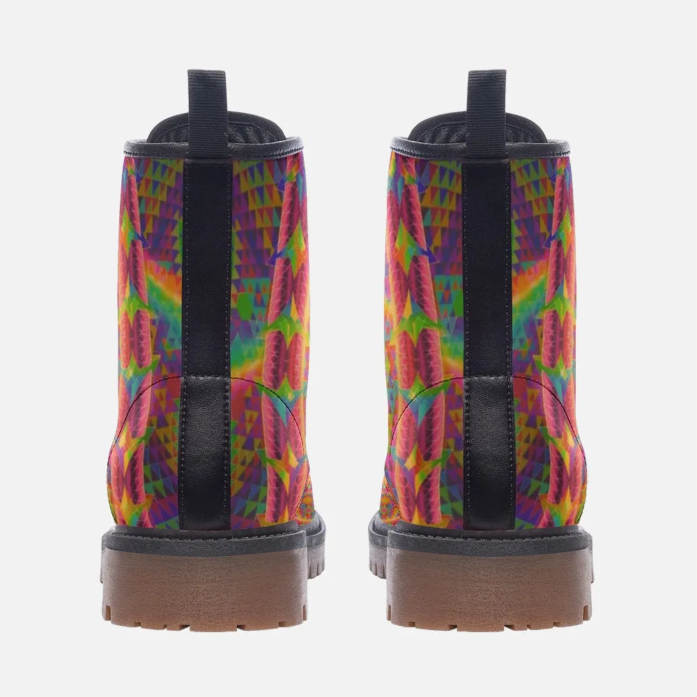 DEATH BY ASTONISHMENT Casual Leather Lightweight boots MT | SALVIA DROID