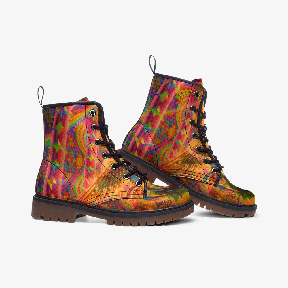 DEATH BY ASTONISHMENT Casual Leather Lightweight boots MT | SALVIA DROID