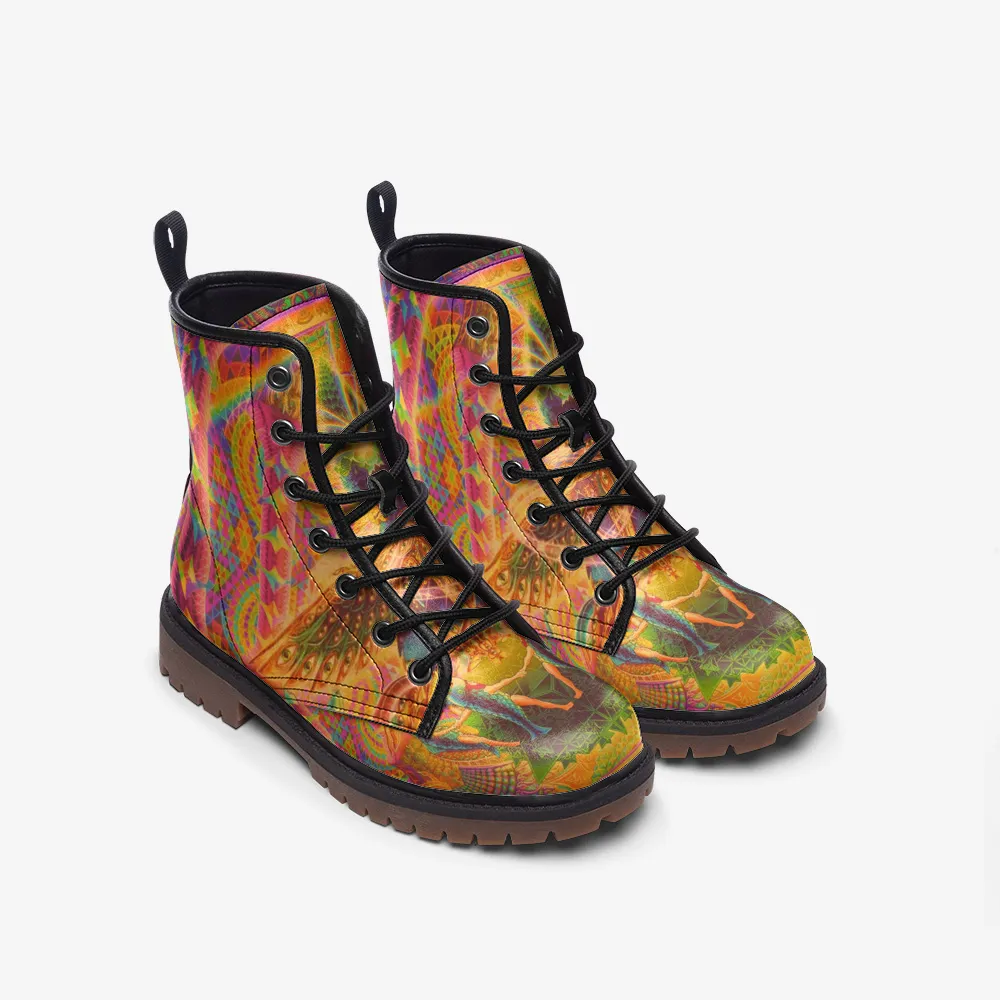 DEATH BY ASTONISHMENT Casual Leather Lightweight boots MT | SALVIA DROID