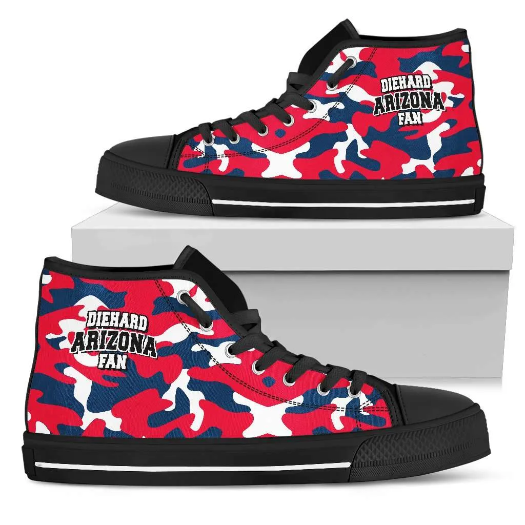 Diehard Arizona Wildcats Fan Camo Canvas High Top Shoes