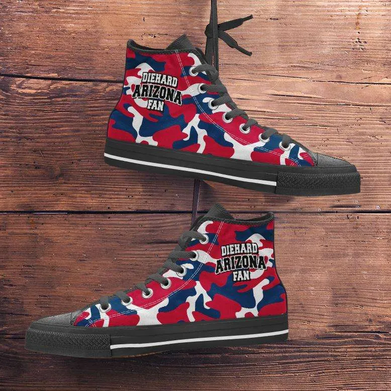 Diehard Arizona Wildcats Fan Camo Canvas High Top Shoes