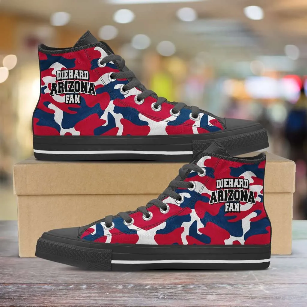 Diehard Arizona Wildcats Fan Camo Canvas High Top Shoes