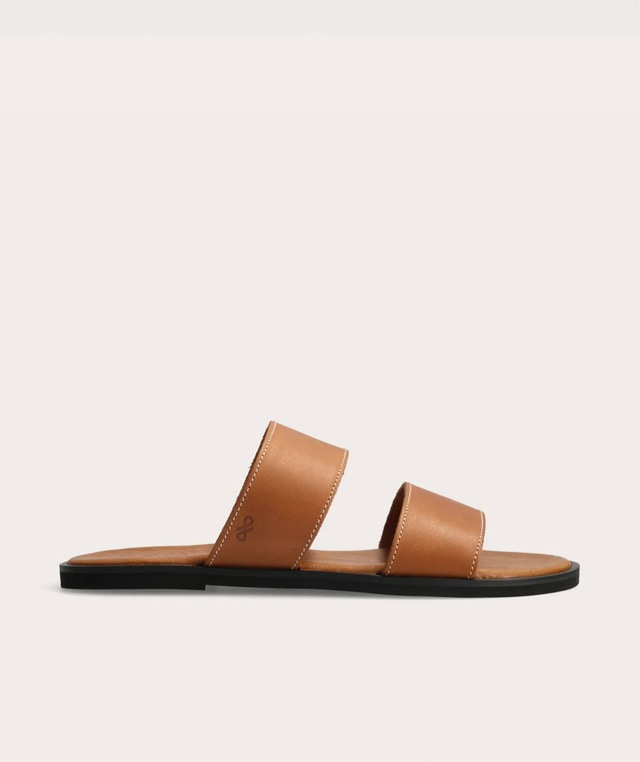 Double Strap Slide - Tan