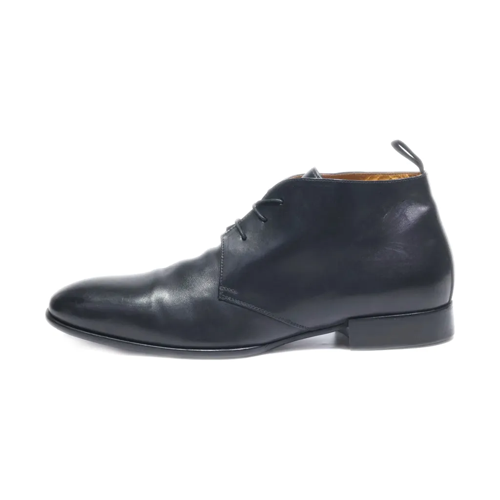 Doucal'S Formal Boots Leather Black Colour For Men