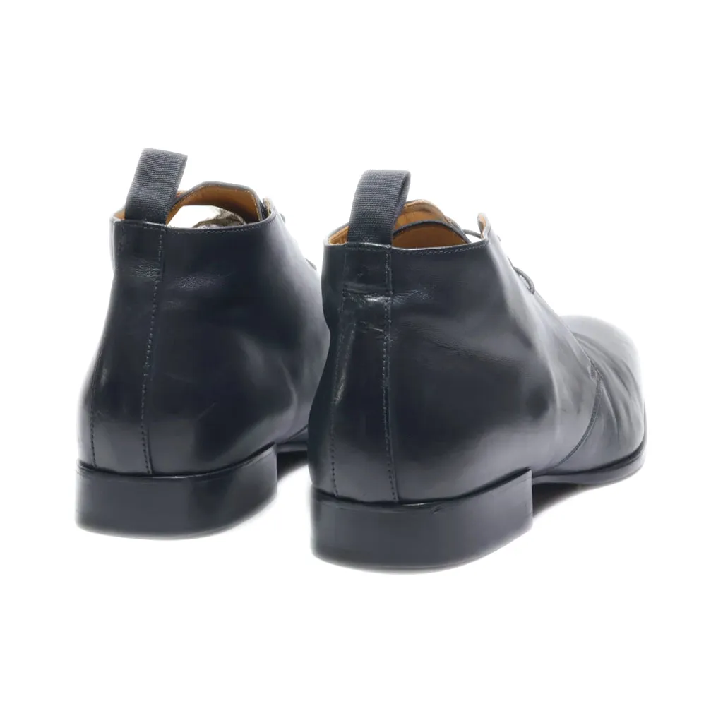 Doucal'S Formal Boots Leather Black Colour For Men