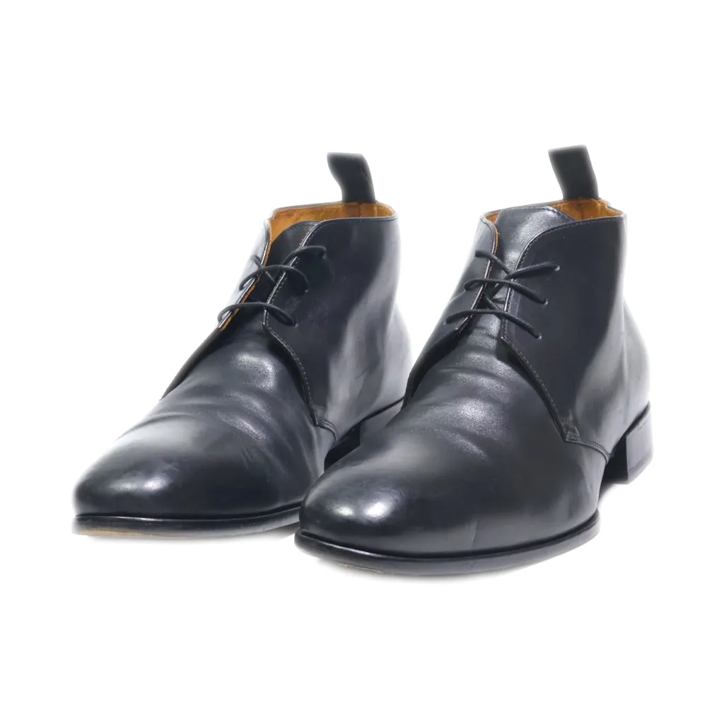 Doucal'S Formal Boots Leather Black Colour For Men