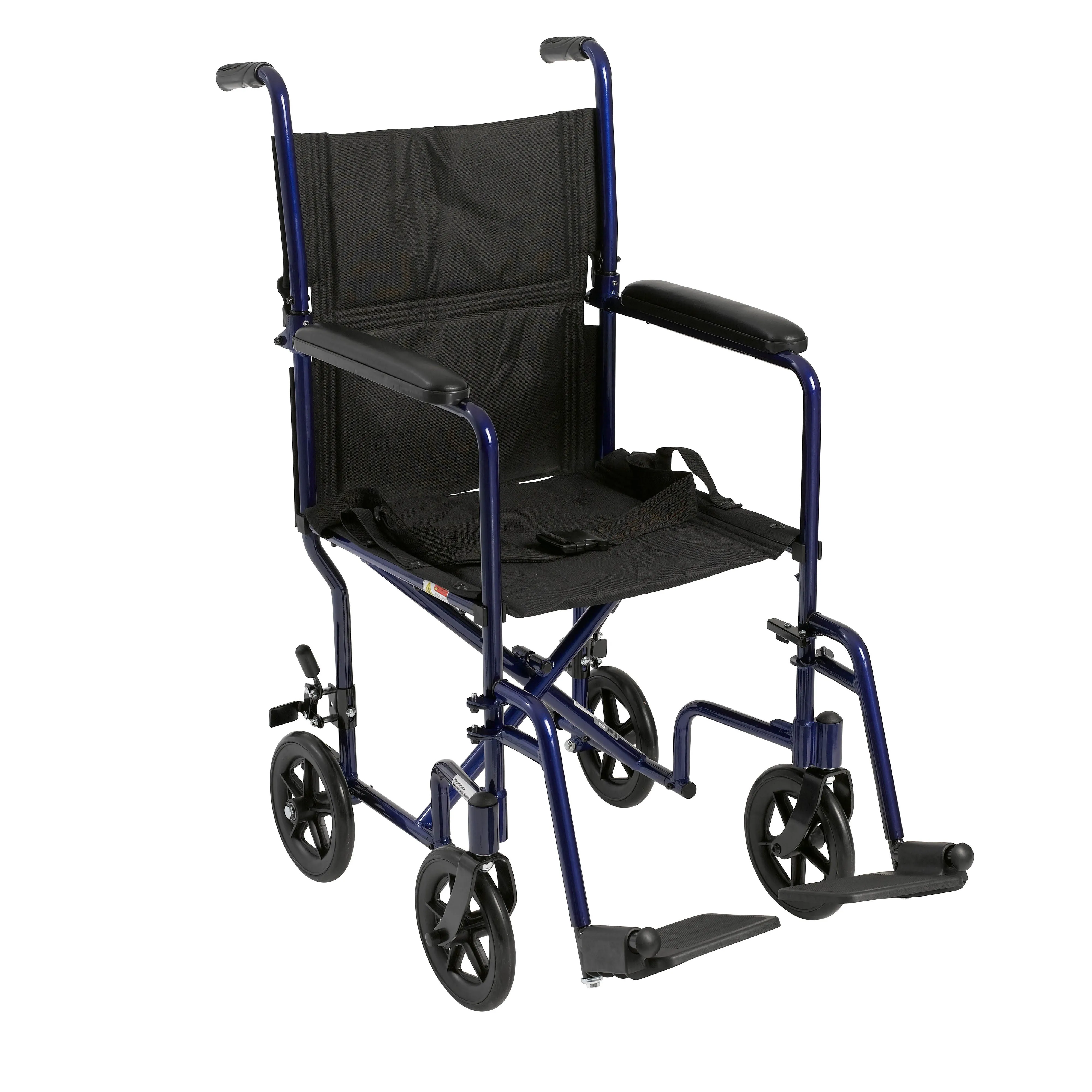 Drive Medical atc17-bl Lightweight Transport Wheelchair, 17" Seat, Blue