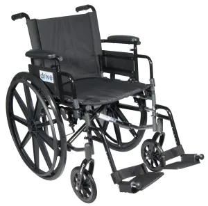 Drive Medical c416addasv-sf Cirrus IV Lightweight Dual Axle Wheelchair with Adjustable Arms, Detachable Desk Arms, Swing Away Footrests, 16" Seat