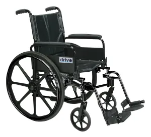 Drive Medical c420adfasv-sf Cirrus IV Lightweight Dual Axle Wheelchair with Adjustable Arms, Detachable Full Arms, Swing Away Footrests, 20" Seat