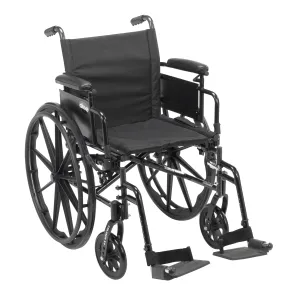 Drive Medical cx418adda-sf Cruiser X4 Lightweight Dual Axle Wheelchair with Adjustable Detachable Arms, Desk Arms, Swing Away Footrests, 18" Seat