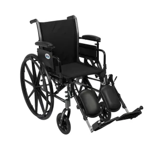 Drive Medical k320adda-elr Cruiser III Light Weight Wheelchair with Flip Back Removable Arms, Adjustable Height Desk Arms, Elevating Leg Rests, 20"