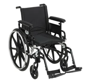 Drive Medical pla418fbfaarad-sf Viper Plus GT Wheelchair with Flip Back Removable Adjustable Full Arms, Swing away Footrests, 18" Seat