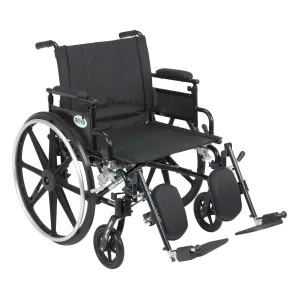 Drive Medical pla422fbdaar-elr Viper Plus GT Wheelchair with Flip Back Removable Adjustable Desk Arms, Elevating Leg Rests, 22" Seat