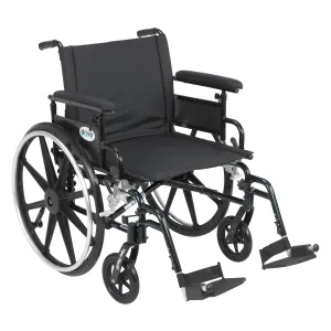 Drive Medical pla422fbfaar-sf Viper Plus GT Wheelchair with Flip Back Removable Adjustable Full Arms, Swing away Footrests, 22" Seat