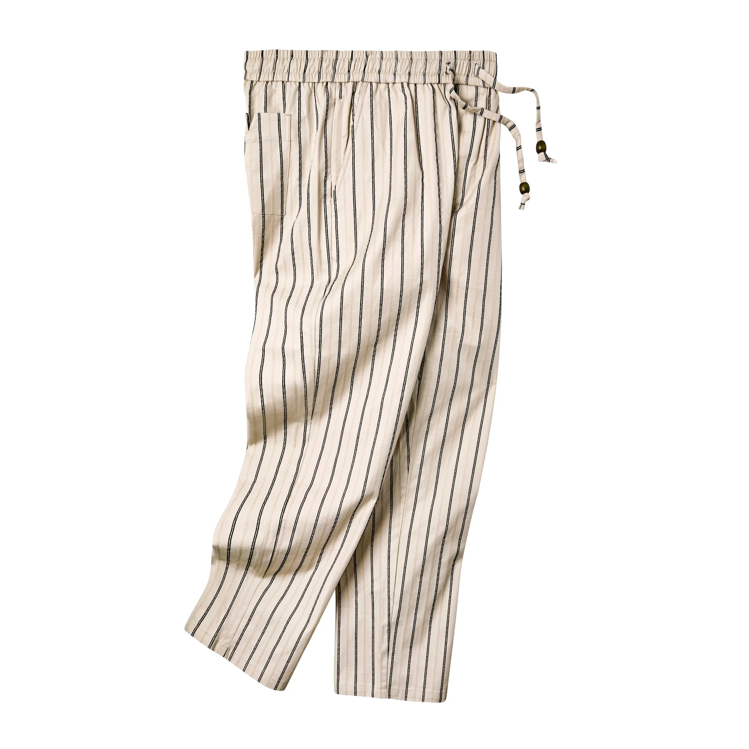 Easy-Going Pants (Beige Jacquard Stripe)