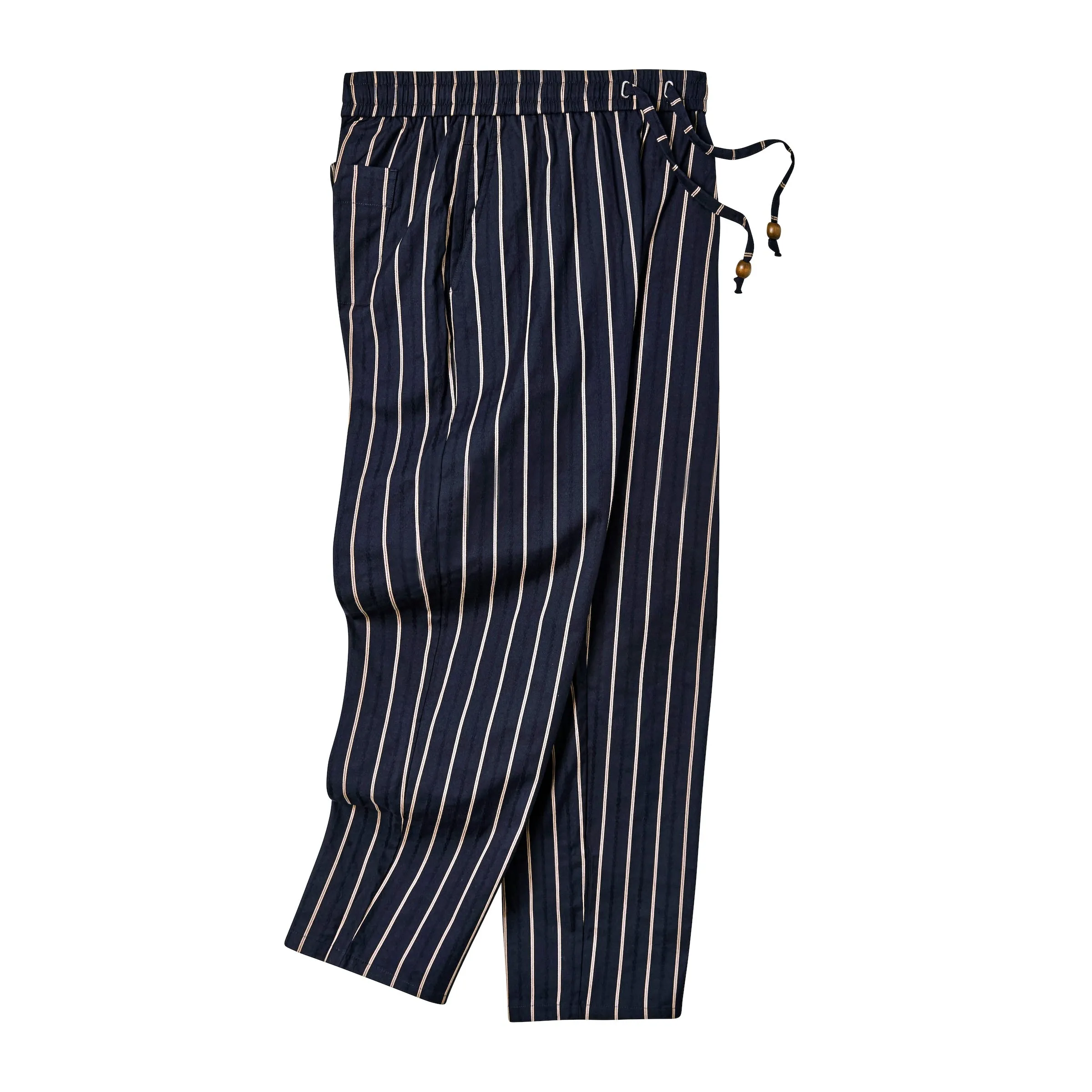 Easy-Going Pants (Navy Jacquard Stripe)