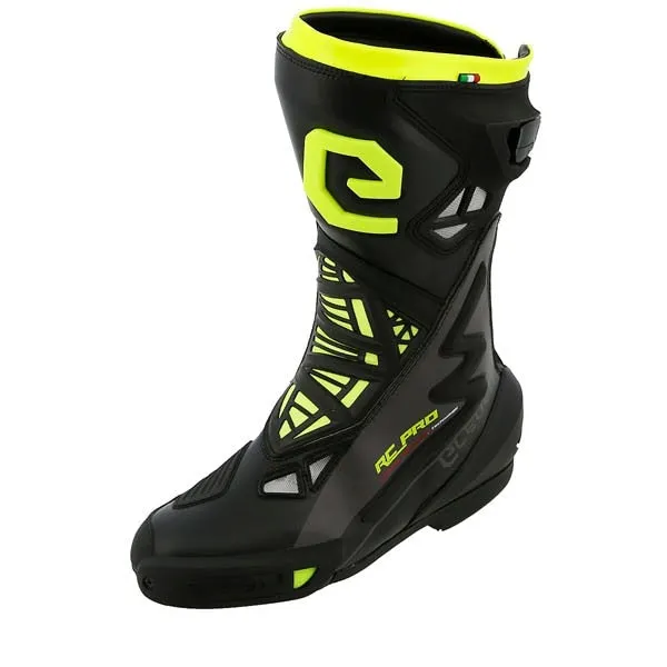 Eleveit Motorcycle Boots RC Pro Microfibre Black / Fluo Yellow UK8 EU42 Sport