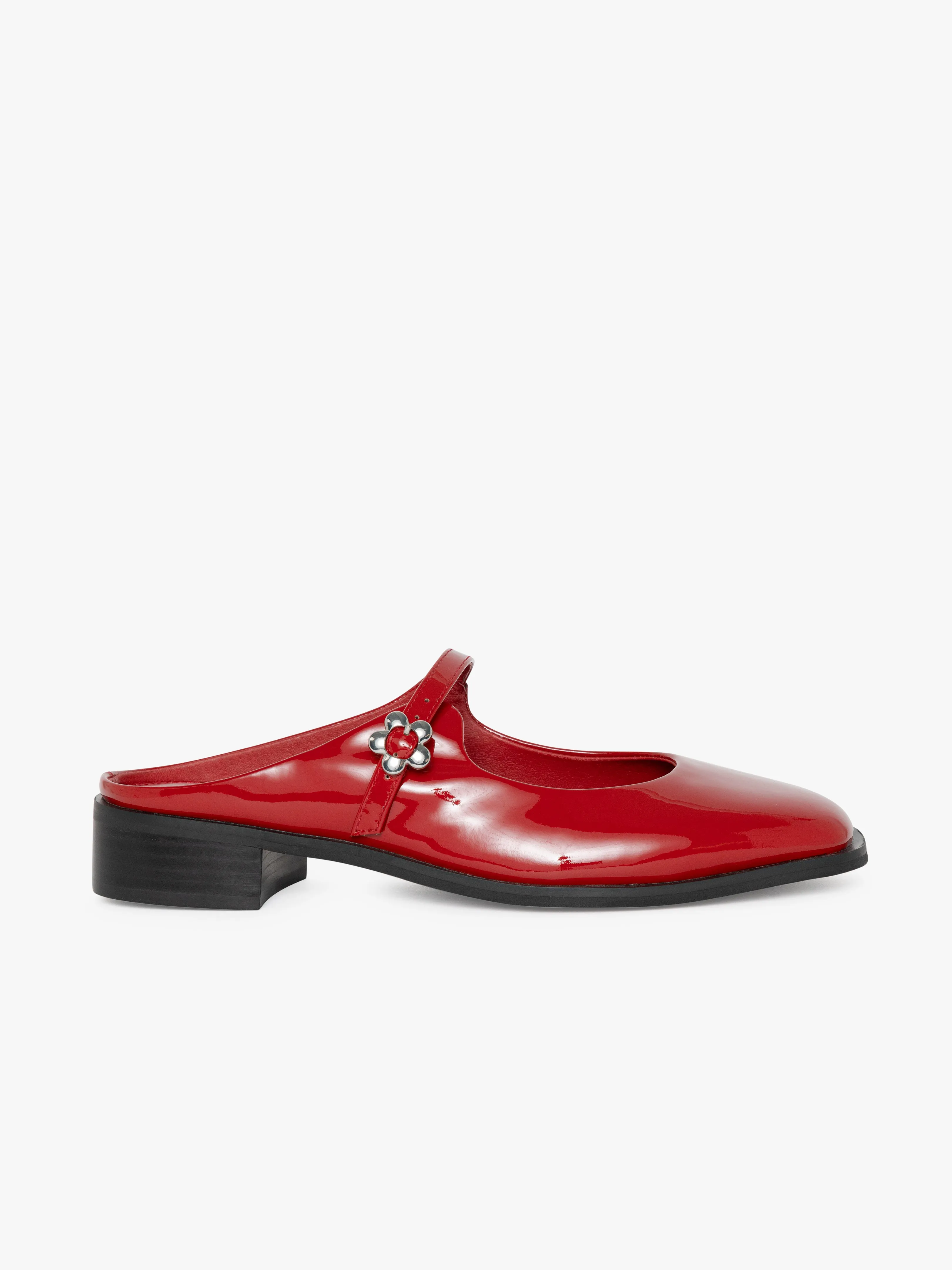 Ella Mary Jane Mule - Cherry Patent