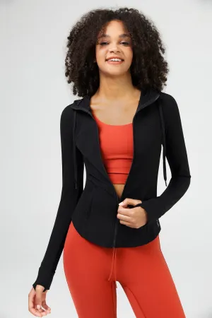 FlexEase™ Full Zip Lightweight Hoodie with Thumb Holes