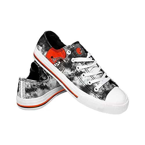 FOCO Cleveland Browns NFL Womens Low Top Tie Dye Canvas Shoes - 7