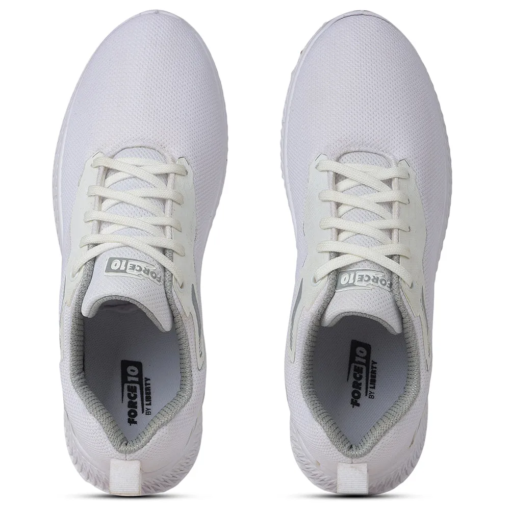 Force10 White Sports Walking Shoes For Men OSLO-M1E By Liberty