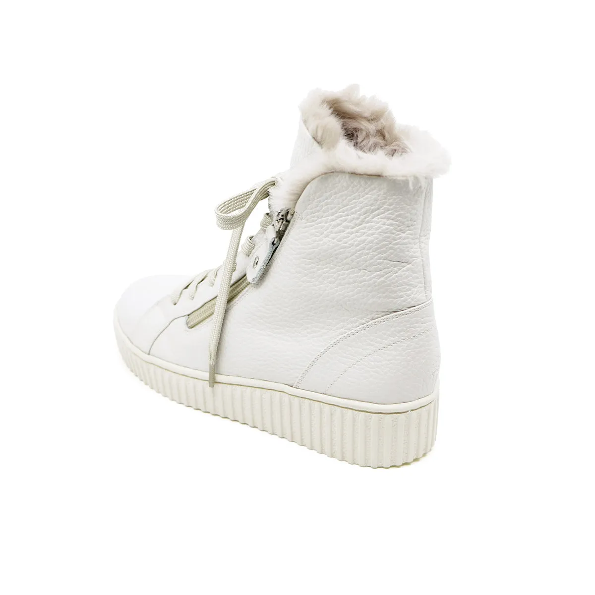 Fuyu Ivory Fur Sneaker Boots