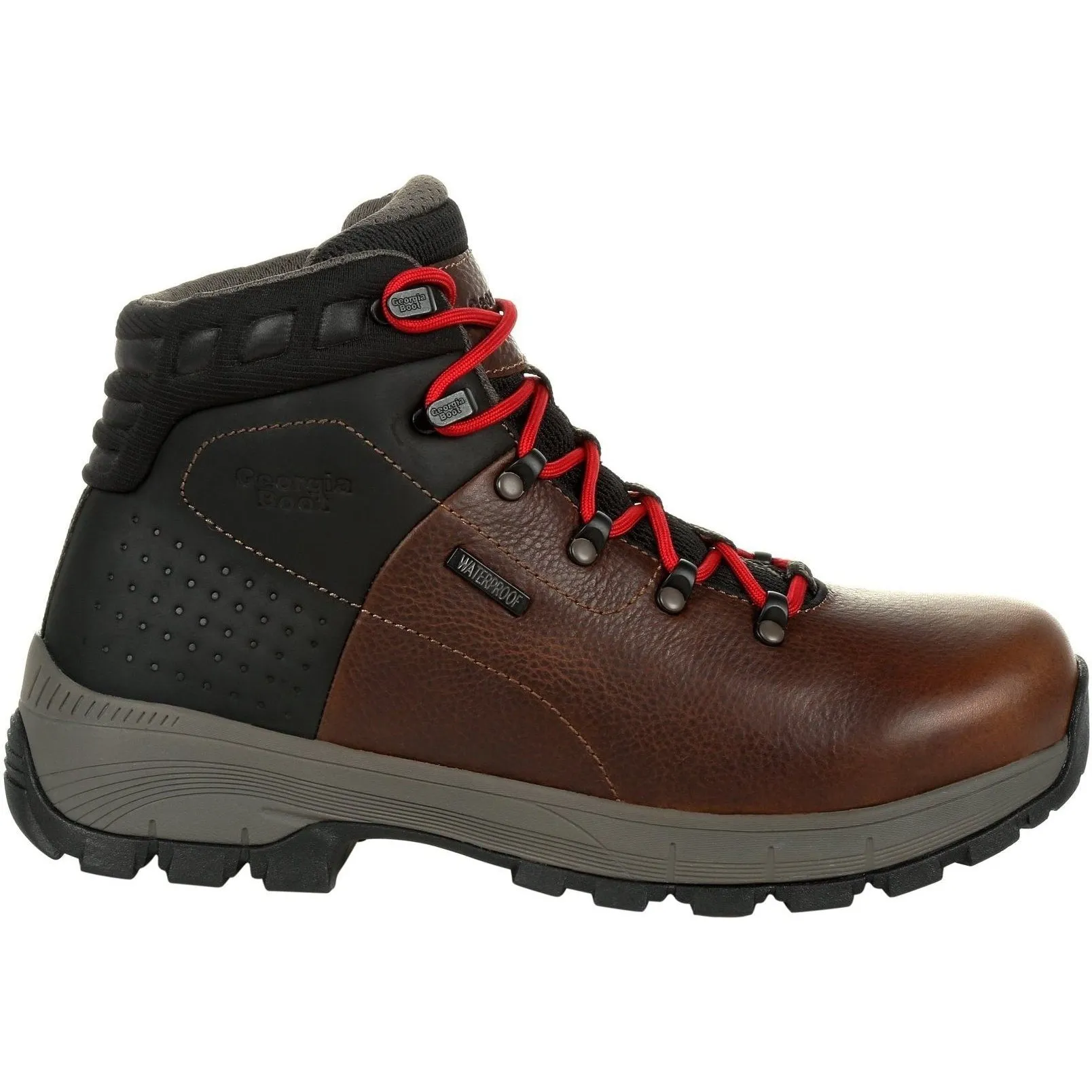 Georgia Men's Eagle Trail 6" Alloy Toe WP Hiker Work Boot - Brown - GB00397